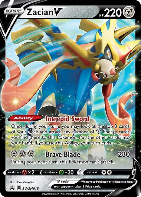 Image for Zacian V - SWSH018 (SWSH018) [SWSH: Sword & Shield Promo Cards] - Pokemon