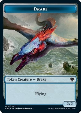 Image for Drake // Goblin Warrior Double-Sided Token (8 // 17) [Commander 2020] - Magic: The Gathering