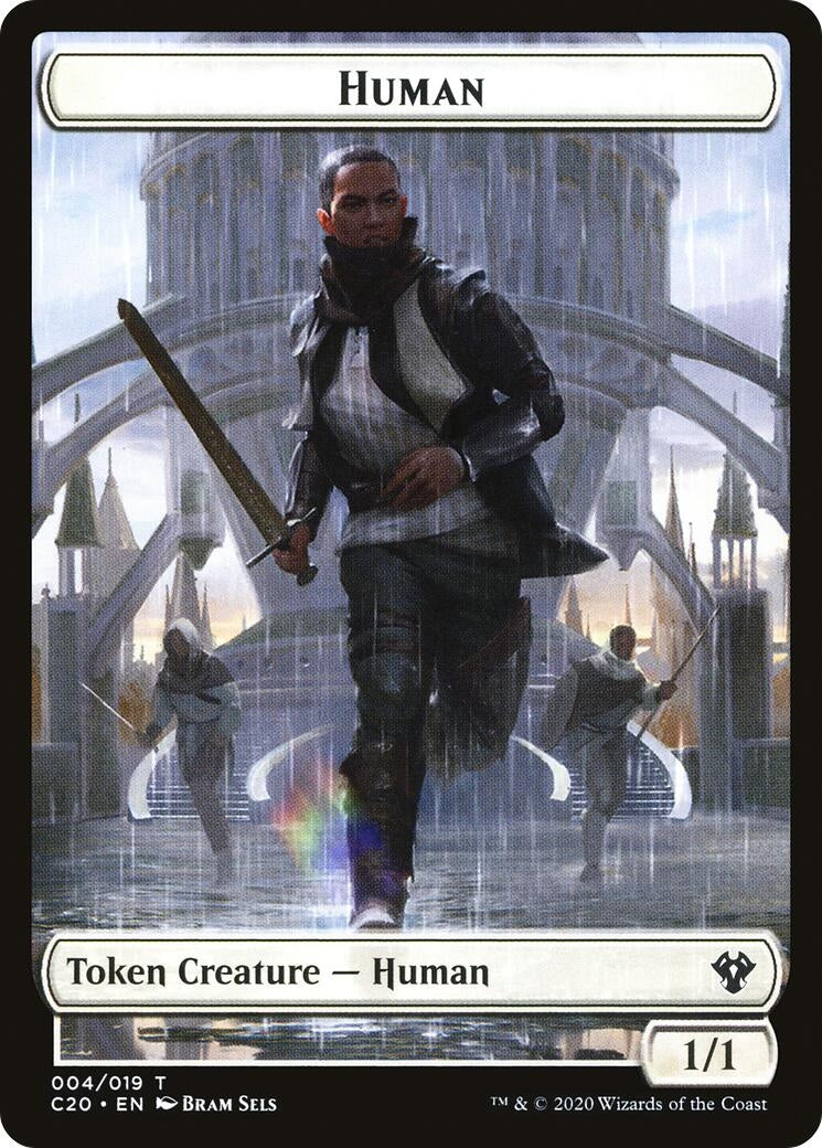 Image for Human // Treasure Double-Sided Token (4 // 19) [Commander 2020] - Magic: The Gathering