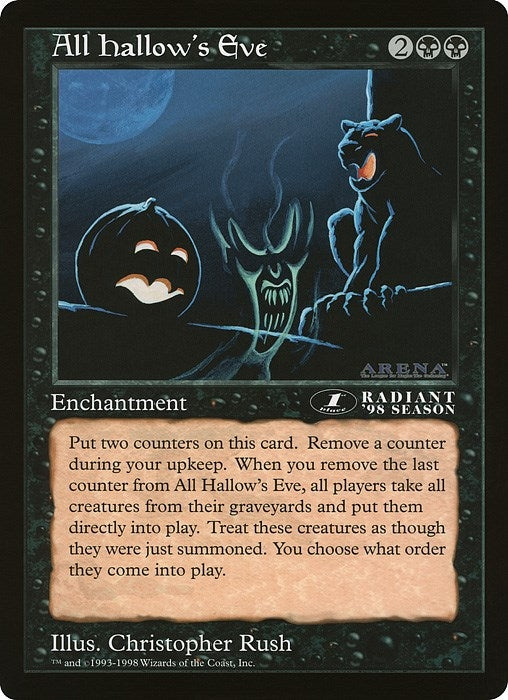 Image for All Hallow's Eve (1st Place) (Arena League) [Oversize Cards] - Magic: The Gathering