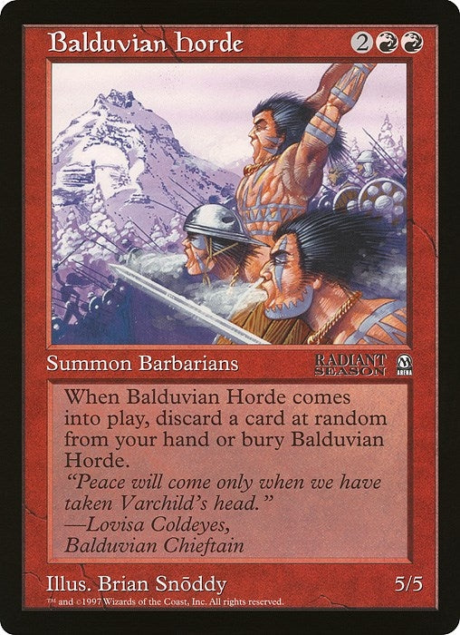 Image for Balduvian Horde (Arena League) [Oversize Cards] - Magic: The Gathering