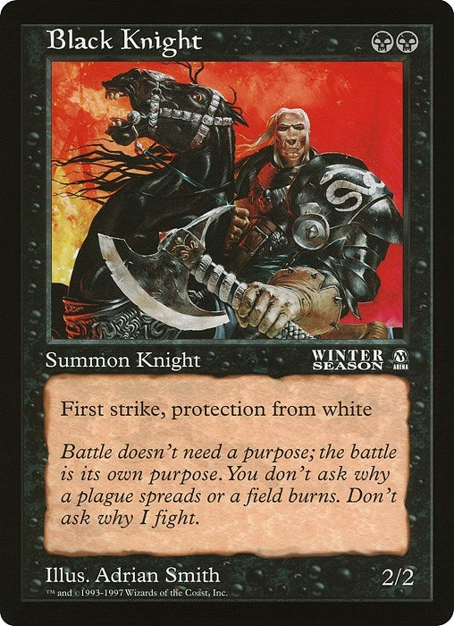 Image for Black Knight (Arena League) [Oversize Cards] - Magic: The Gathering