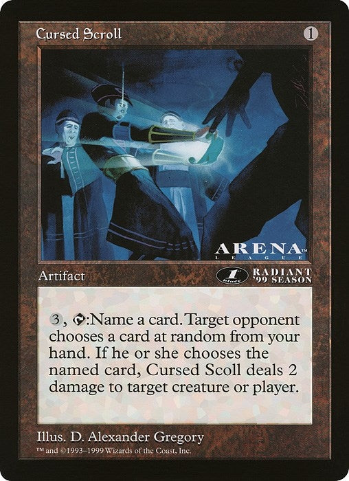 Image for Cursed Scroll (1st Place) (Arena League) [Oversize Cards] - Magic: The Gathering