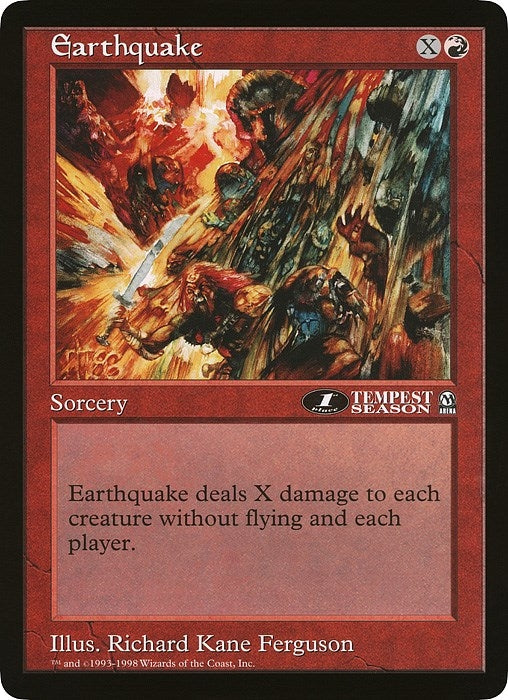 Image for Earthquake (1st Place) (Arena League) [Oversize Cards] - Magic: The Gathering