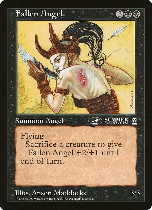 Image for Fallen Angel (3rd Place) (Arena League) [Oversize Cards] - Magic: The Gathering
