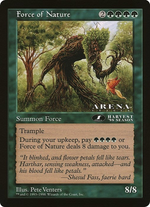Image for Force of Nature (1st Place) (Arena League) [Oversize Cards] - Magic: The Gathering