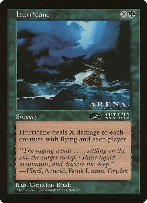 Image for Hurricane (2nd Place) (Arena League) [Oversize Cards] - Magic: The Gathering