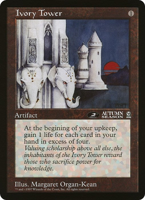Image for Ivory Tower (2nd Place) (Arena League) [Oversize Cards] - Magic: The Gathering