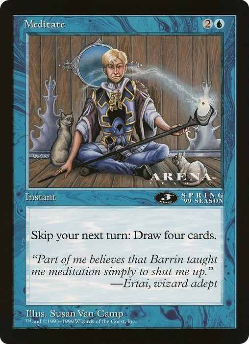 Image for Meditate (3rd Place) (Arena League) [Oversize Cards] - Magic: The Gathering