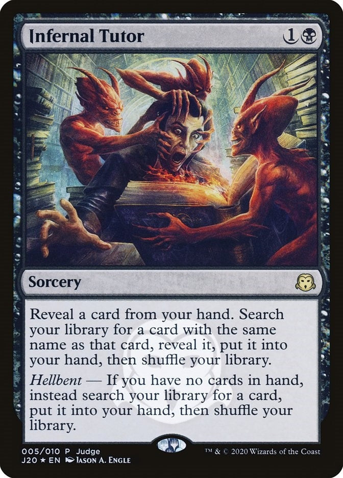 Image for Infernal Tutor (5) [Judge Promos] - Magic: The Gathering