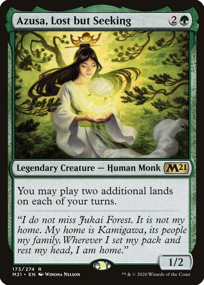 Image for Azusa, Lost but Seeking (173) [Core Set 2021] - Magic: The Gathering