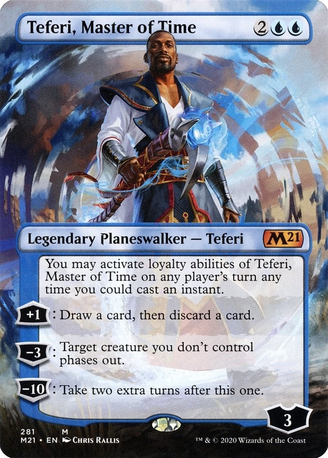 Image for Teferi, Master of Time (Borderless) (281) [Core Set 2021] - Magic: The Gathering