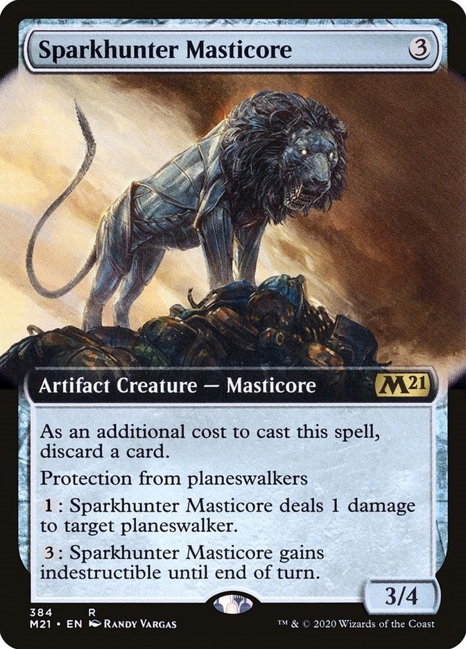 Image for Sparkhunter Masticore (Extended Art) (384) [Core Set 2021] - Magic: The Gathering