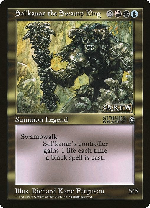 Image for Sol'kanar the Swamp King (Arena League) [Oversize Cards] - Magic: The Gathering