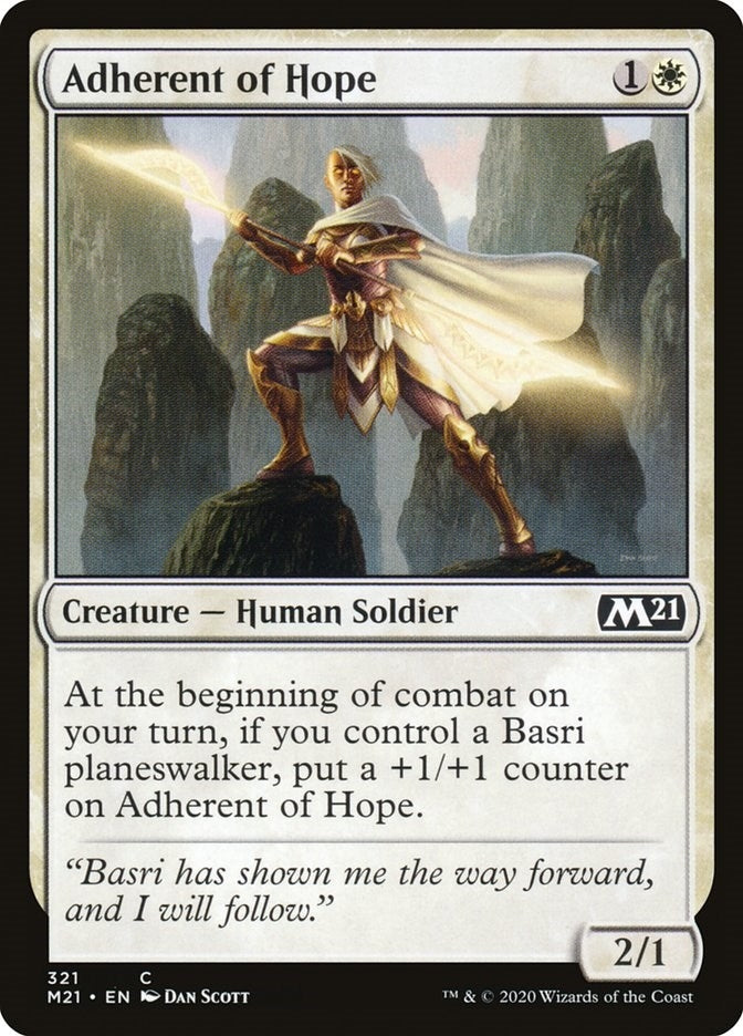 Image for Adherent of Hope (321) [Core Set 2021] - Magic: The Gathering