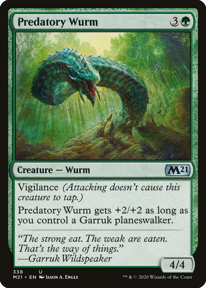 Image for Predatory Wurm (338) [Core Set 2021] - Magic: The Gathering