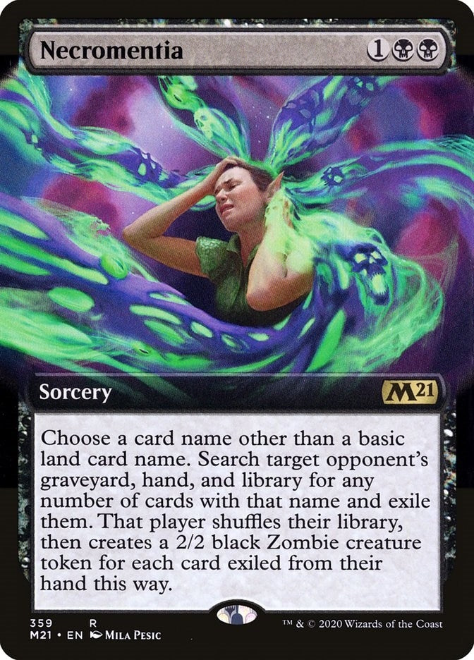 Image for Necromentia (Extended Art) (359) [Core Set 2021] - Magic: The Gathering