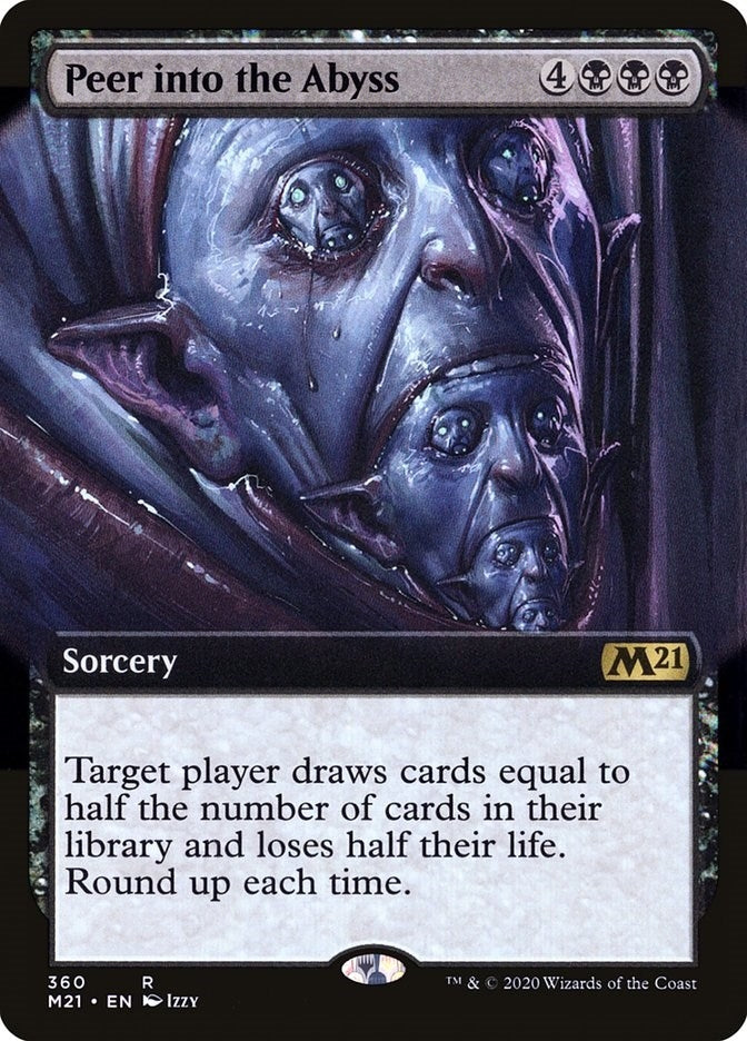 Image for Peer Into the Abyss (Extended Art) (360) [Core Set 2021] - Magic: The Gathering