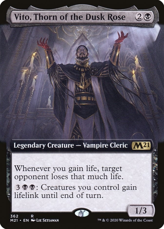 Image for Vito, Thorn of the Dusk Rose (Extended Art) (362) [Core Set 2021] - Magic: The Gathering