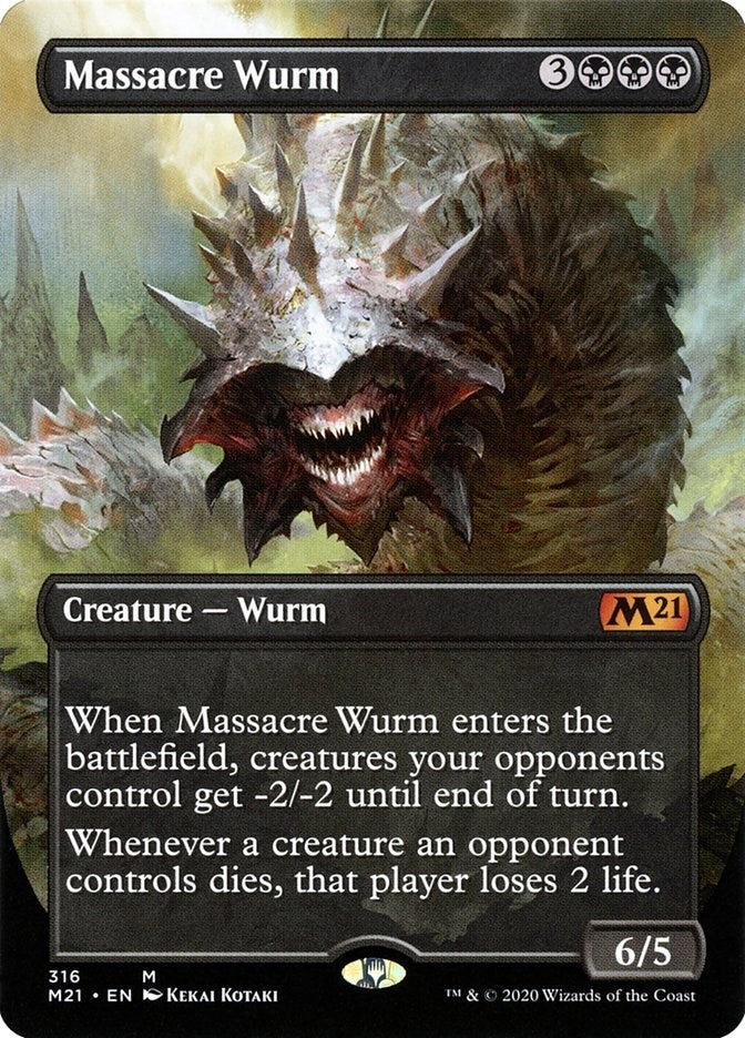 Image for Massacre Wurm (Alternate Art) (316) [Core Set 2021] - Magic: The Gathering