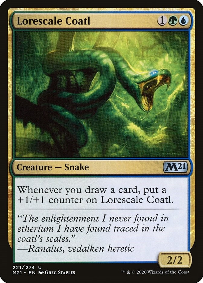 Image for Lorescale Coatl (221) [Core Set 2021] - Magic: The Gathering