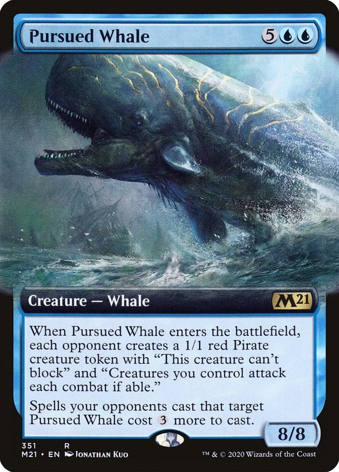 Image for Pursued Whale (Extended Art) (351) [Core Set 2021] - Magic: The Gathering
