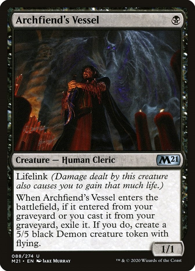 Image for Archfiend's Vessel (88) [Core Set 2021] - Magic: The Gathering