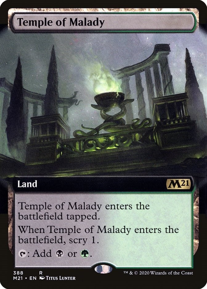 Image for Temple of Malady (Extended Art) (388) [Core Set 2021] - Magic: The Gathering