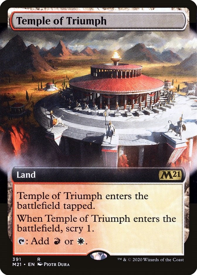 Image for Temple of Triumph (Extended Art) (391) [Core Set 2021] - Magic: The Gathering