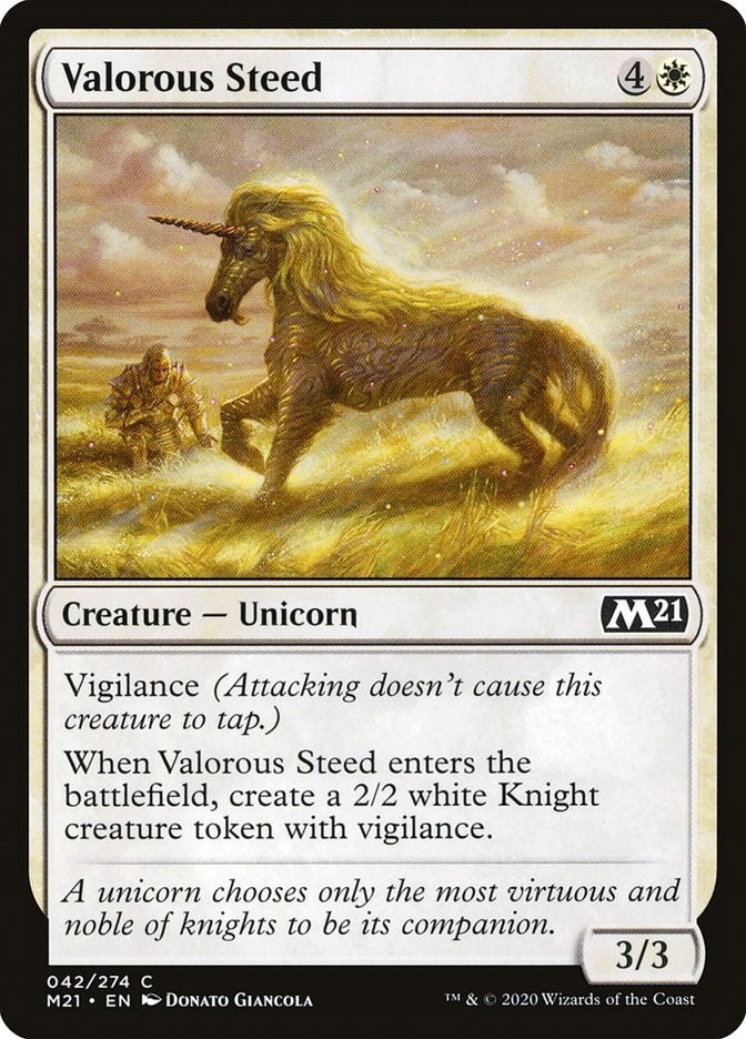 Image for Valorous Steed (42) [Core Set 2021] - Magic: The Gathering