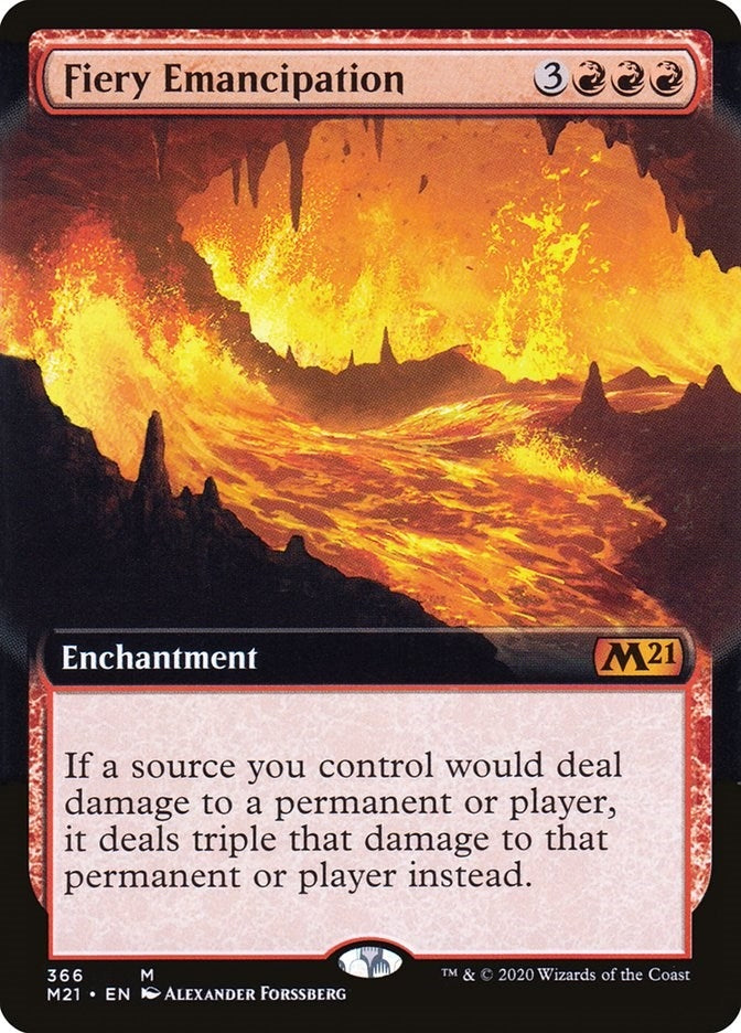 Image for Fiery Emancipation (Extended Art) (366) [Core Set 2021] - Magic: The Gathering