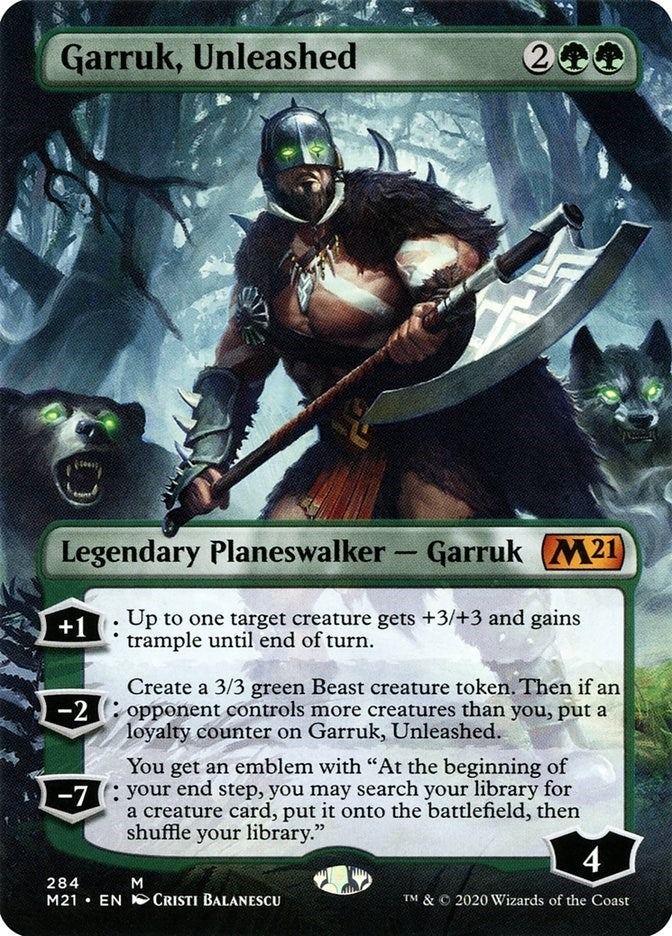 Image for Garruk, Unleashed (Borderless) (284) [Core Set 2021] - Magic: The Gathering
