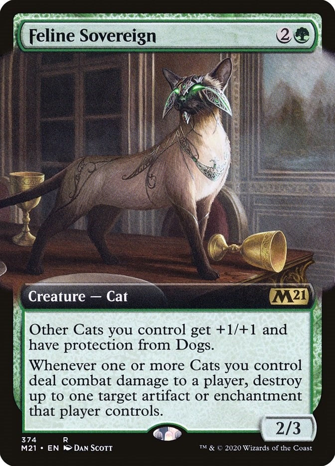 Image for Feline Sovereign (Extended Art) (374) [Core Set 2021] - Magic: The Gathering