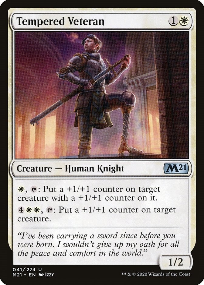 Image for Tempered Veteran (41) [Core Set 2021] - Magic: The Gathering