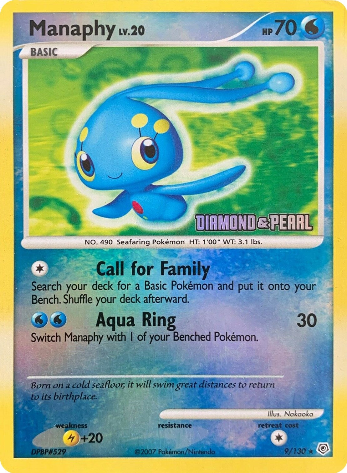 Image for Manaphy - 9/130 [Diamond & Pearl] (009/130) [Burger King Promos] - Pokemon