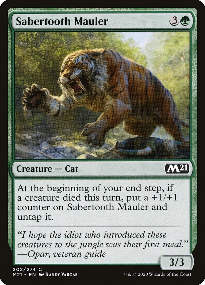 Image for Sabertooth Mauler (202) [Core Set 2021] - Magic: The Gathering
