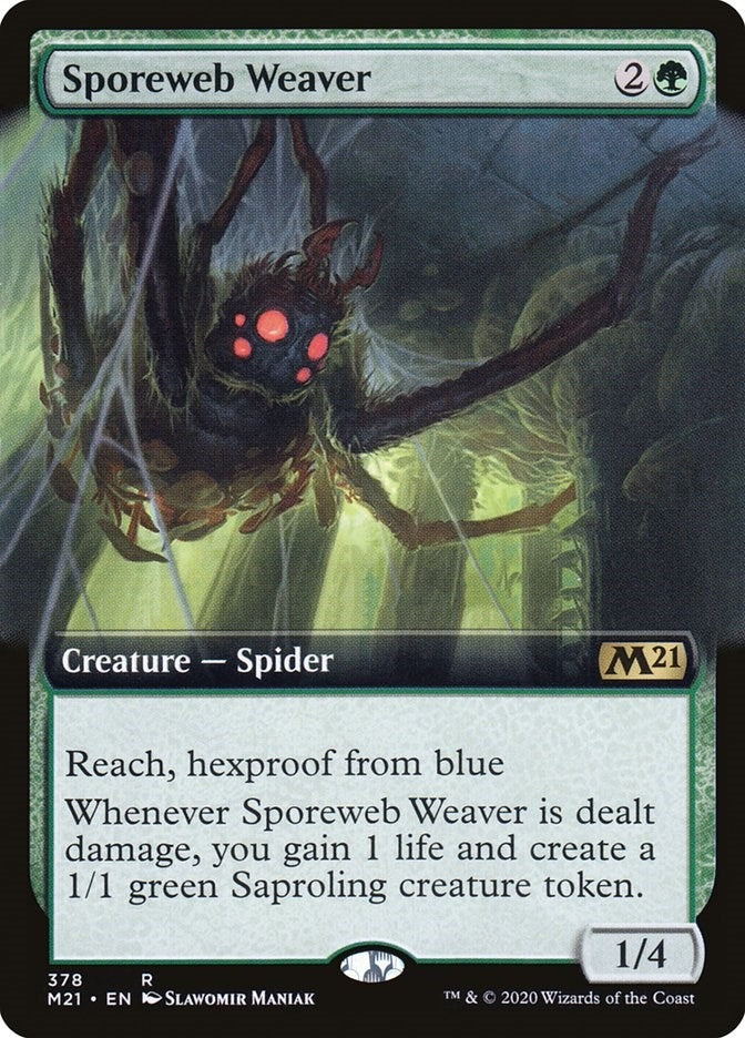 Image for Sporeweb Weaver (Extended Art) (378) [Core Set 2021] - Magic: The Gathering