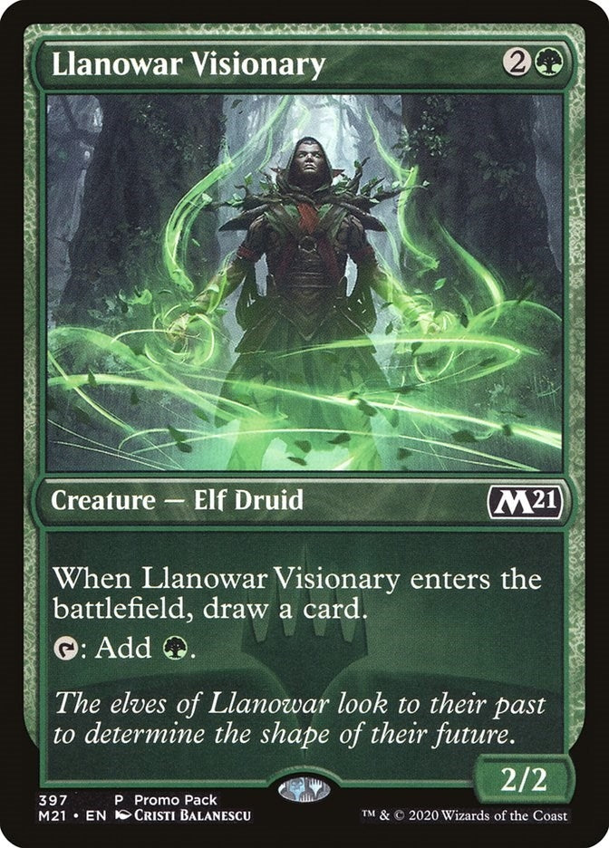 Image for Llanowar Visionary (397) [Core Set 2021] - Magic: The Gathering