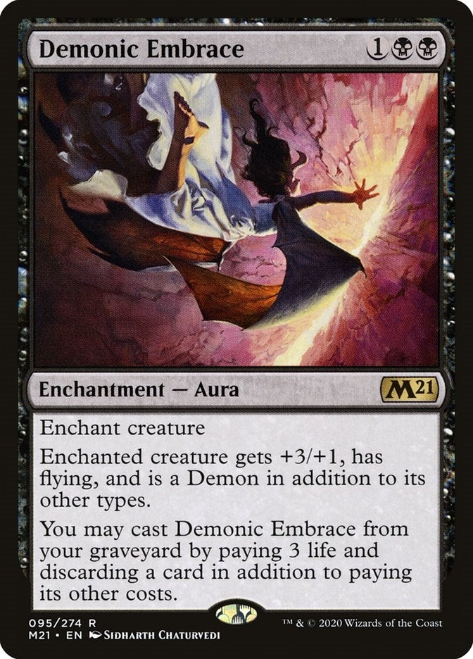 Image for Demonic Embrace (95) [Core Set 2021] - Magic: The Gathering