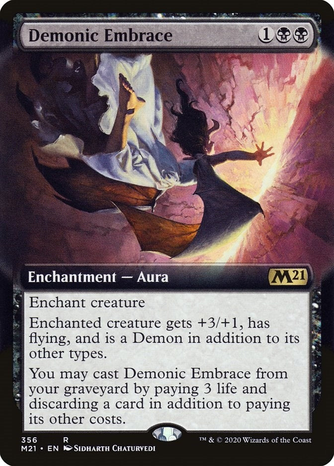 Image for Demonic Embrace (Extended Art) (356) [Core Set 2021] - Magic: The Gathering