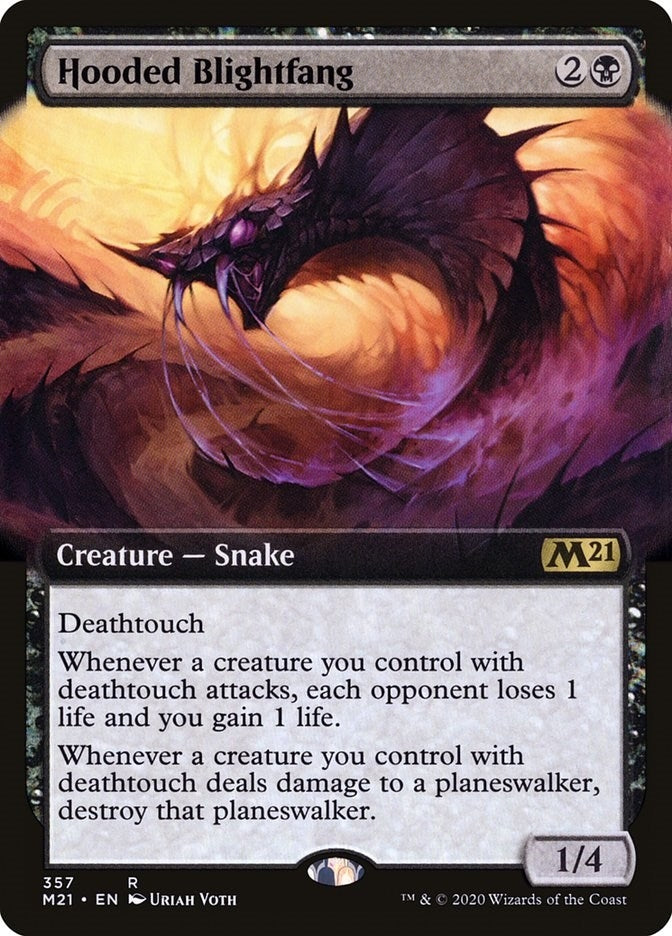 Image for Hooded Blightfang (Extended Art) (357) [Core Set 2021] - Magic: The Gathering