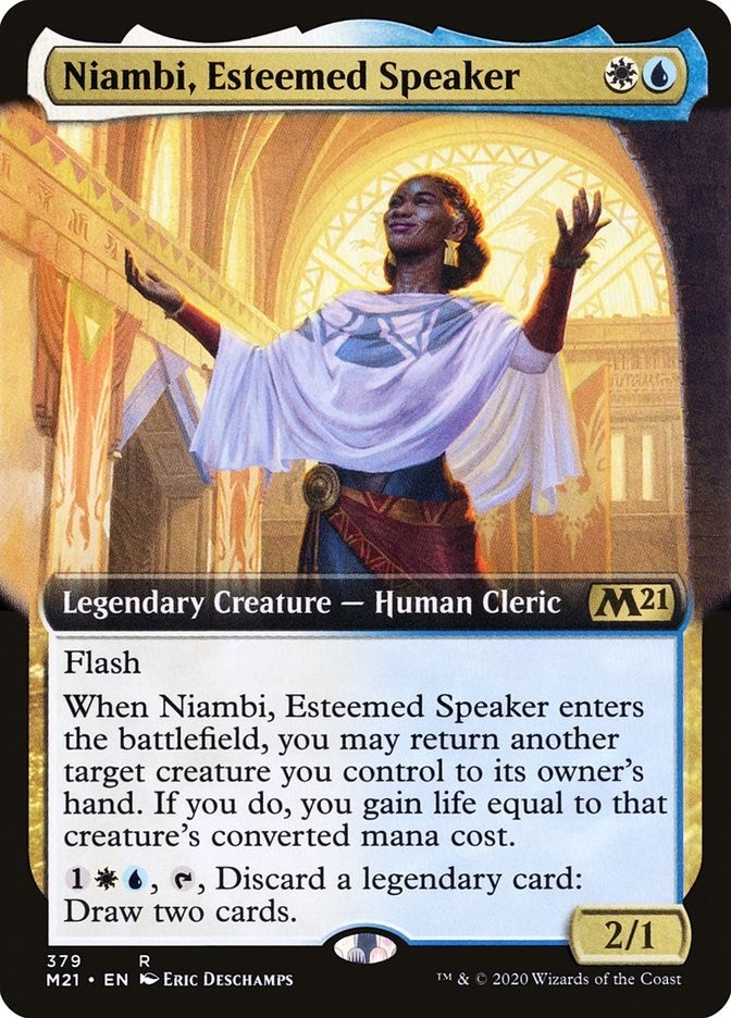 Image for Niambi, Esteemed Speaker (Extended Art) (379) [Core Set 2021] - Magic: The Gathering