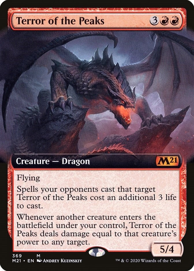 Image for Terror of the Peaks (Extended Art) (369) [Core Set 2021] - Magic: The Gathering