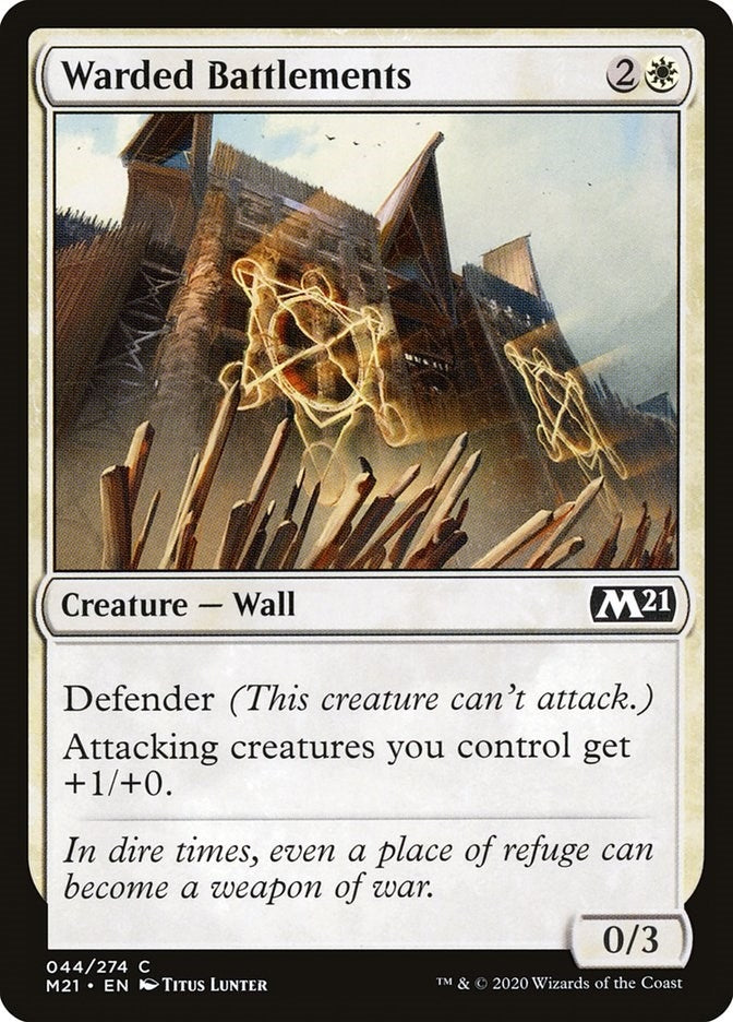 Image for Warded Battlements (44) [Core Set 2021] - Magic: The Gathering