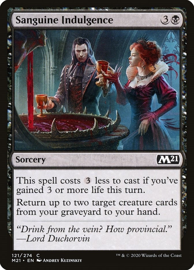 Image for Sanguine Indulgence (121) [Core Set 2021] - Magic: The Gathering