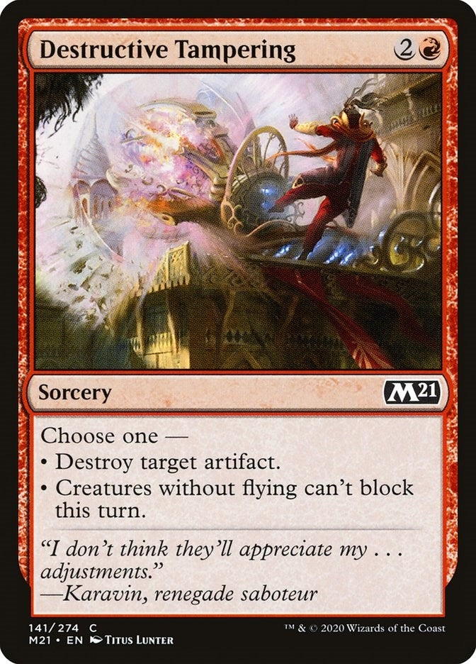 Image for Destructive Tampering (141) [Core Set 2021] - Magic: The Gathering