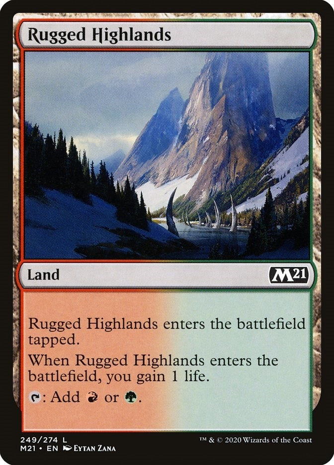 Image for Rugged Highlands (249) [Core Set 2021] - Magic: The Gathering