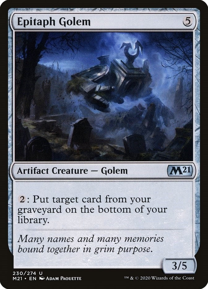 Image for Epitaph Golem (230) [Core Set 2021] - Magic: The Gathering