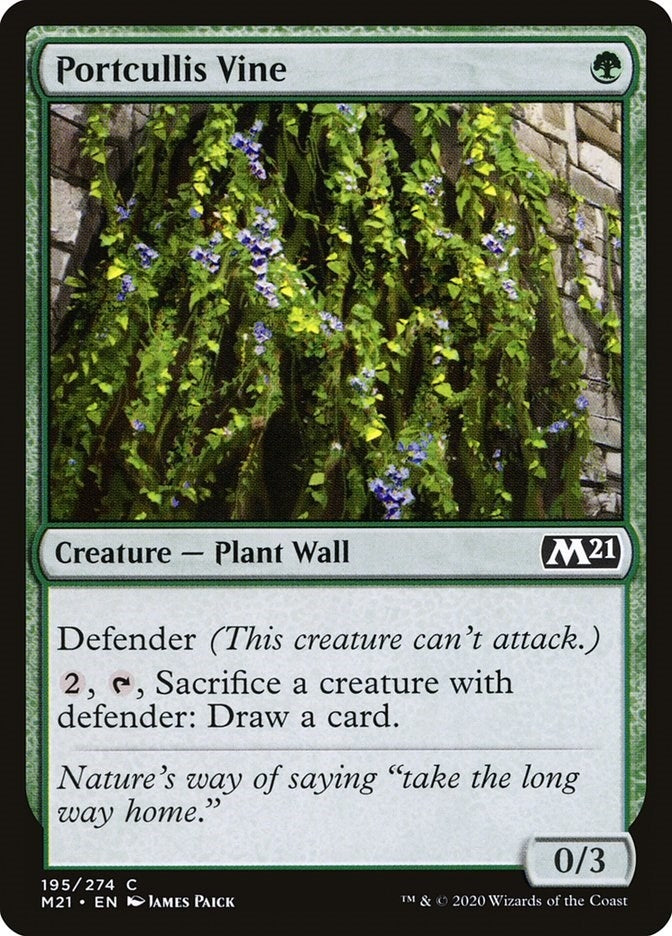 Image for Portcullis Vine (195) [Core Set 2021] - Magic: The Gathering