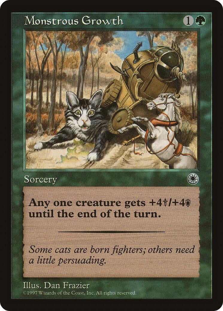 Image for Monstrous Growth (Flavor Text) [Portal] - Magic: The Gathering